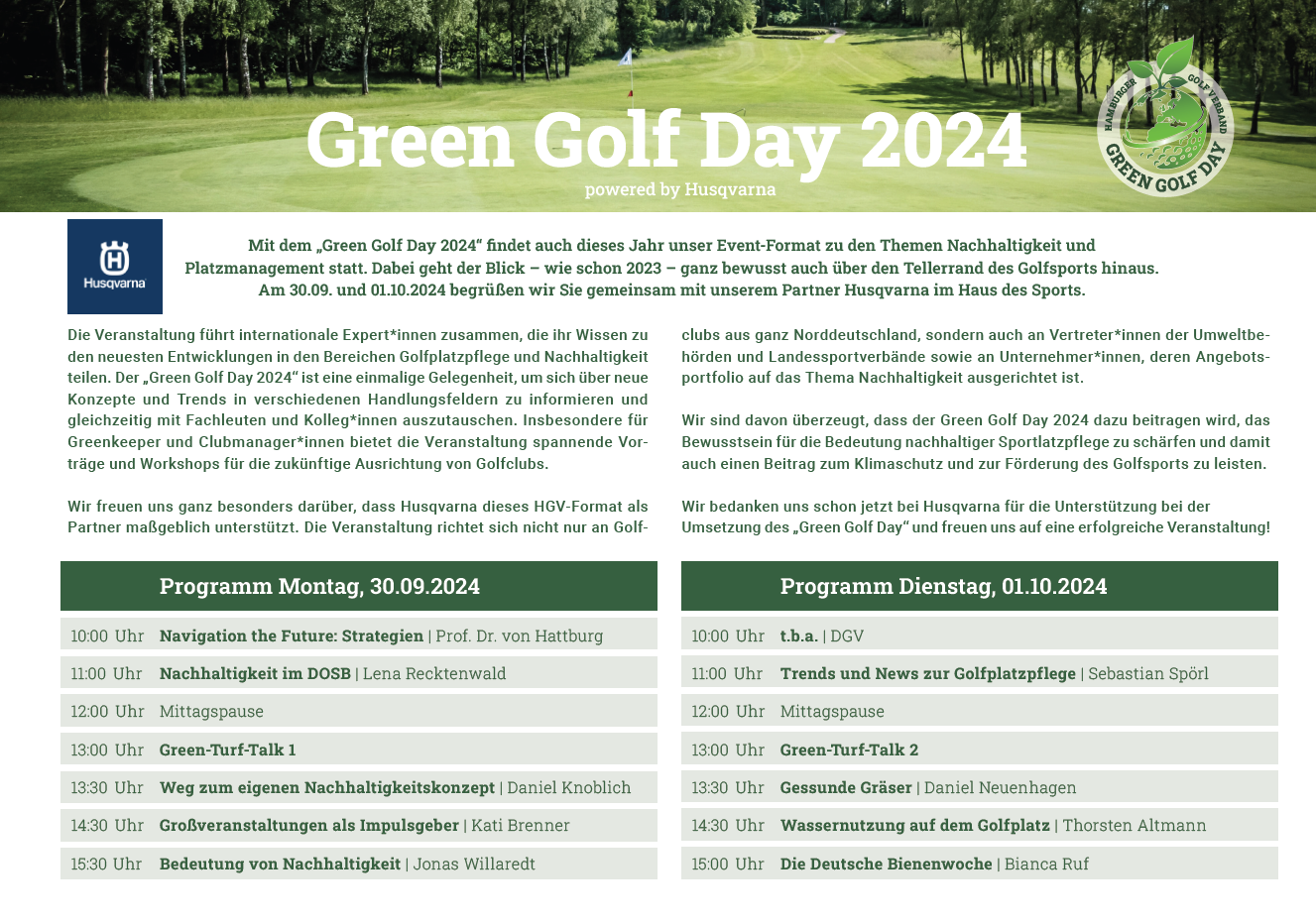 Hamburger Golf Verband e.V. Green Golf Day