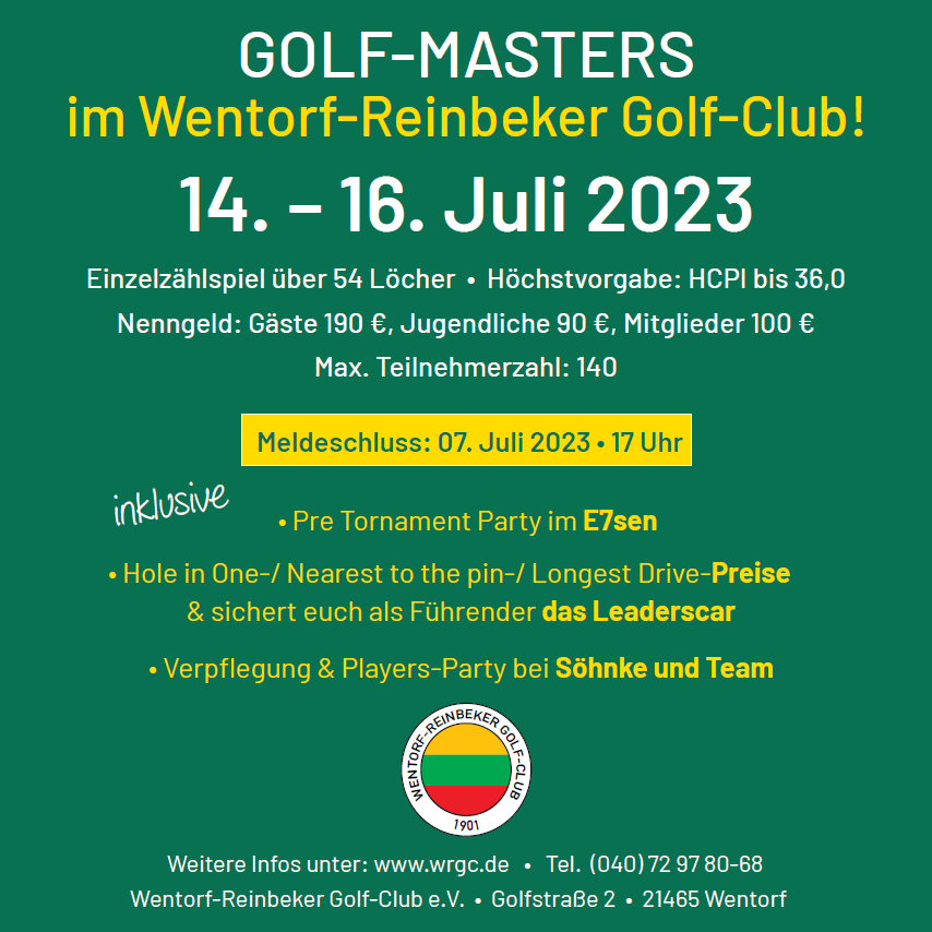 Hamburger Golf Verband e.V. Golf Masters im WentorfReinbeker Golf